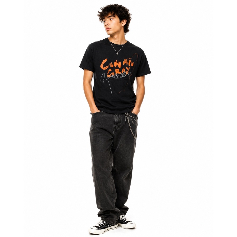 Conan Gray North America Tour 2022 Shirt Mens Size M Black Graphic Concert Tee